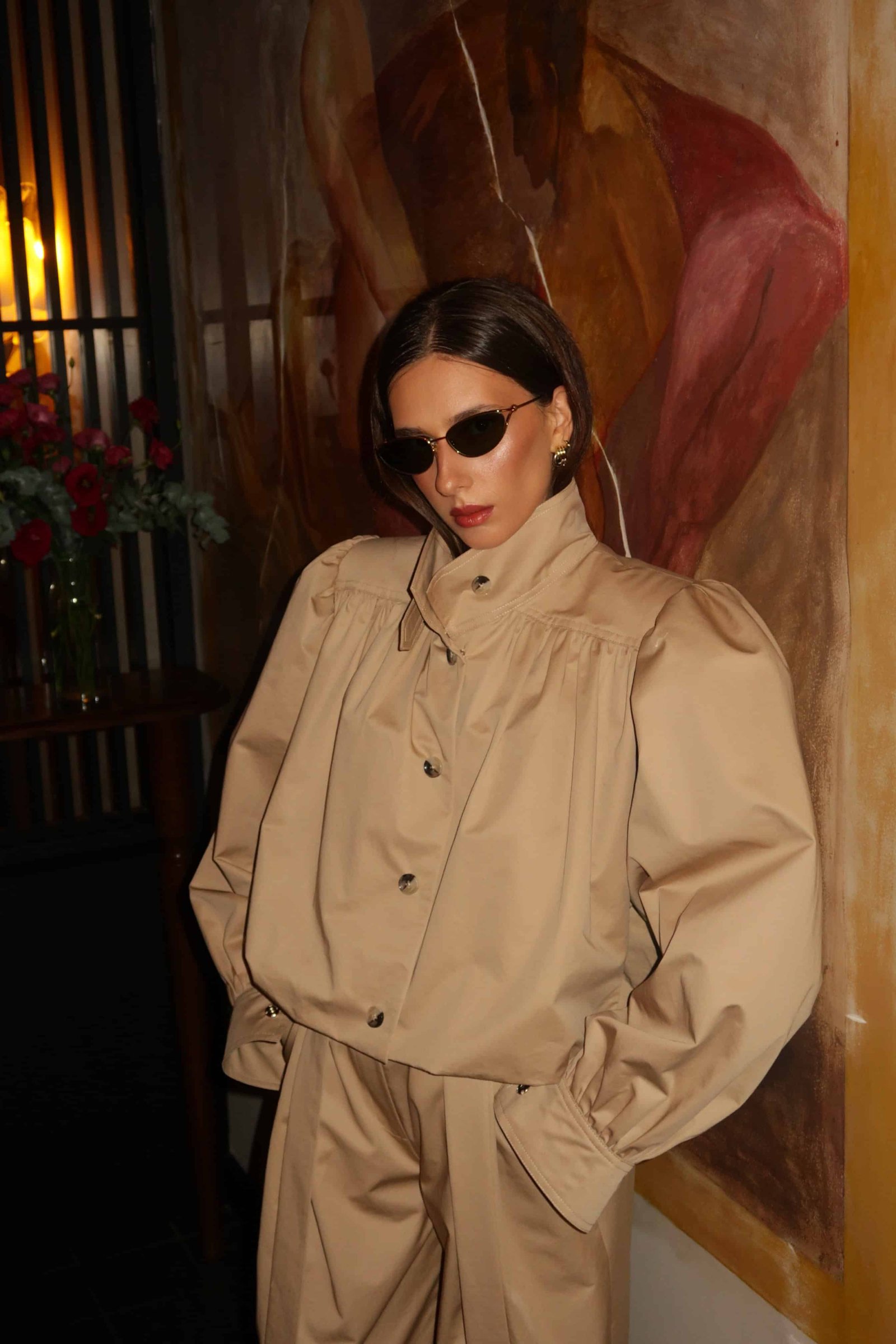 '' FRANKIE " CROPPED TRENCH COAT